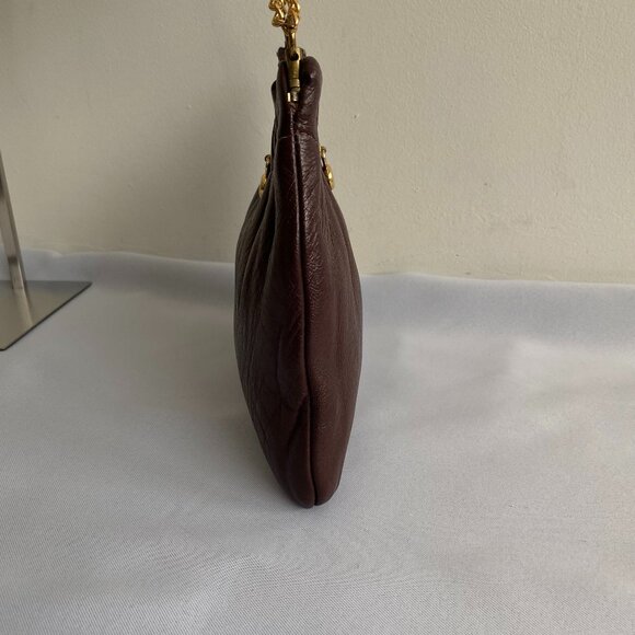 Ande Leather Deep Plum Vintage Handbag Clutch - Picture 5 of 13